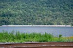 Commuter and Intercity Trains pass along the Hudson